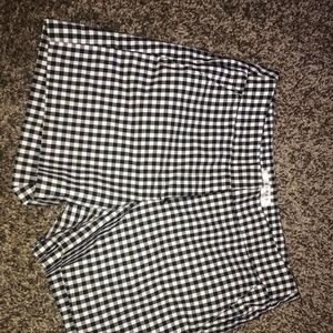 Checkered print shorts